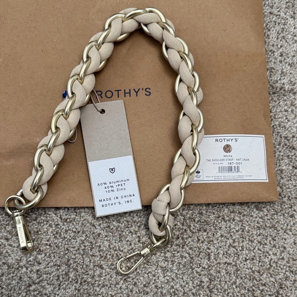 Rothy's Beige and Gold Chain Strap - Picture 1 of 4